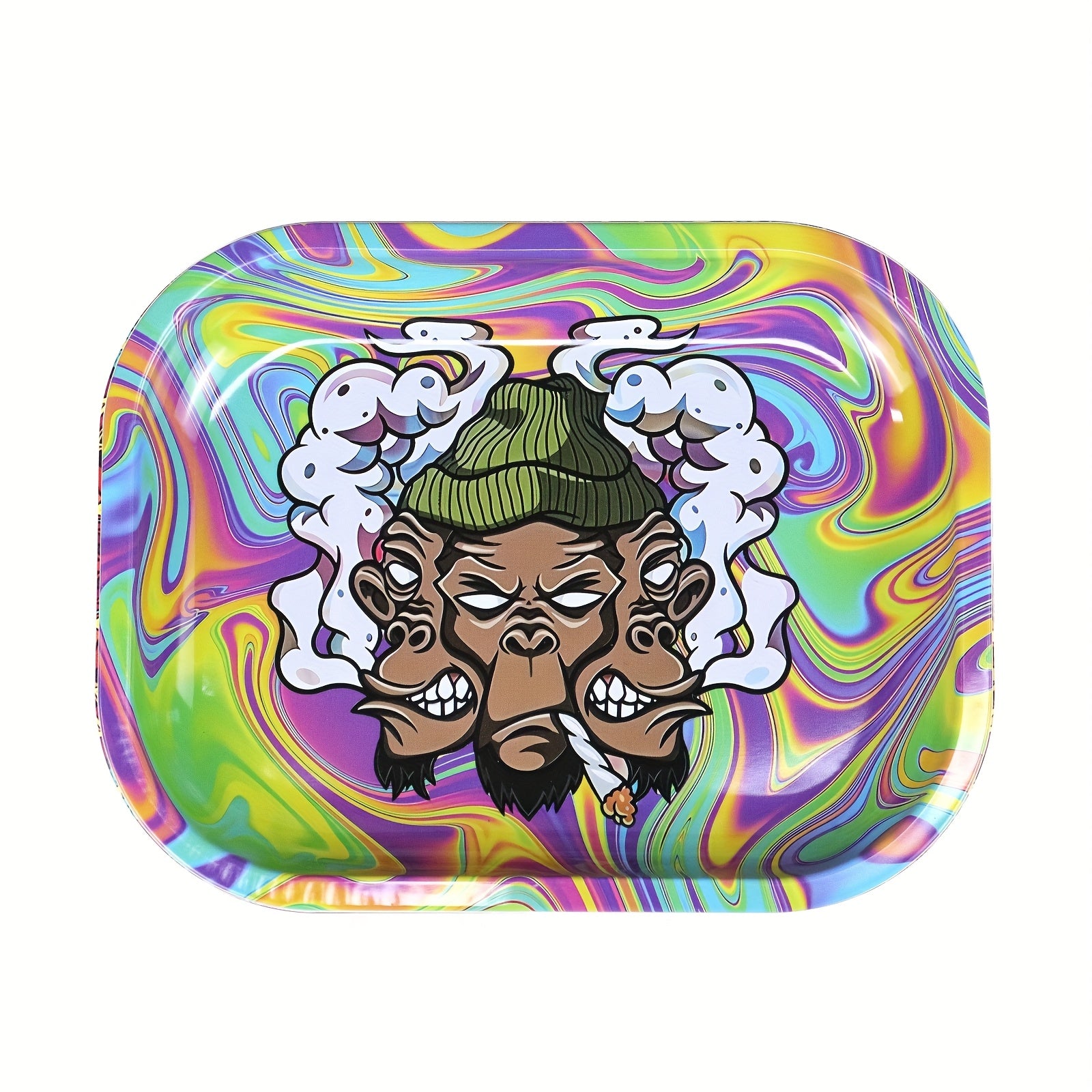 Heavy-Duty Metal Rolling Trays.  Psychedelic Gothic, Skull Designs. Variety of Images.