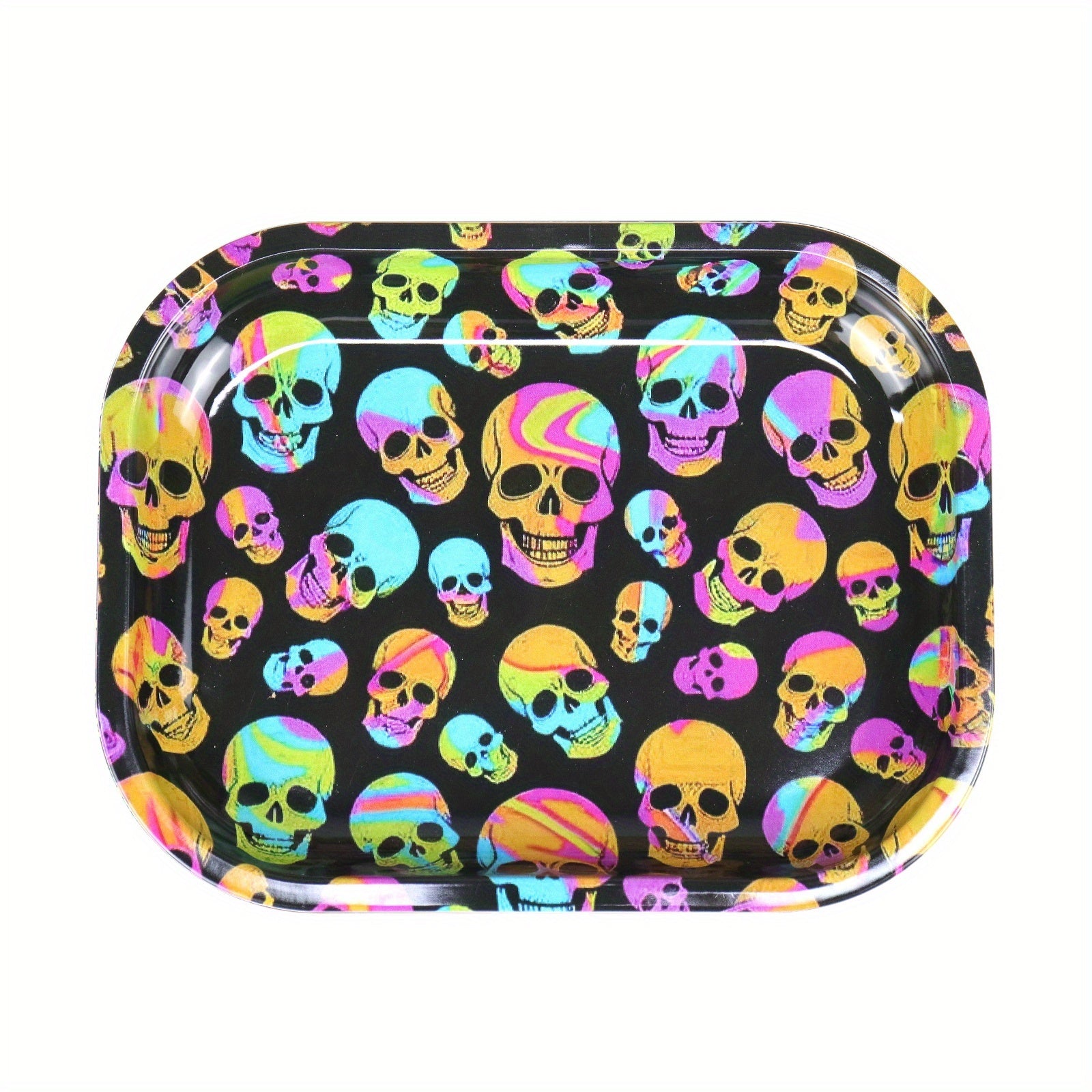 Heavy-Duty Metal Rolling Trays.  Psychedelic Gothic, Skull Designs. Variety of Images.