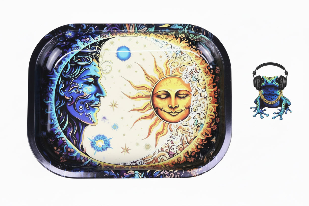Heavy-Duty Metal Rolling Trays.  Psychedelic Gothic, Skull Designs. Variety of Images.