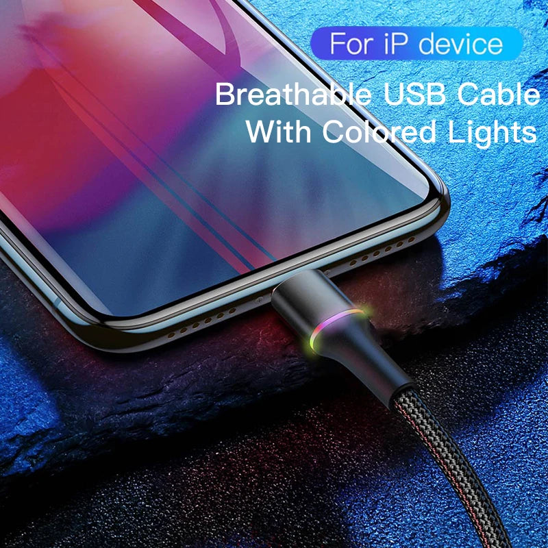 Baseus Lighting to USB Cable For Rapid Charging / Data safely.  Designed to rapid charge without harming device.