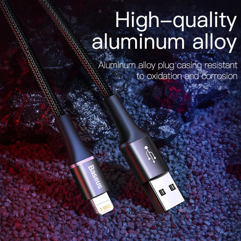 Baseus Lighting to USB Cable For Rapid Charging / Data safely.  Designed to rapid charge without harming device.