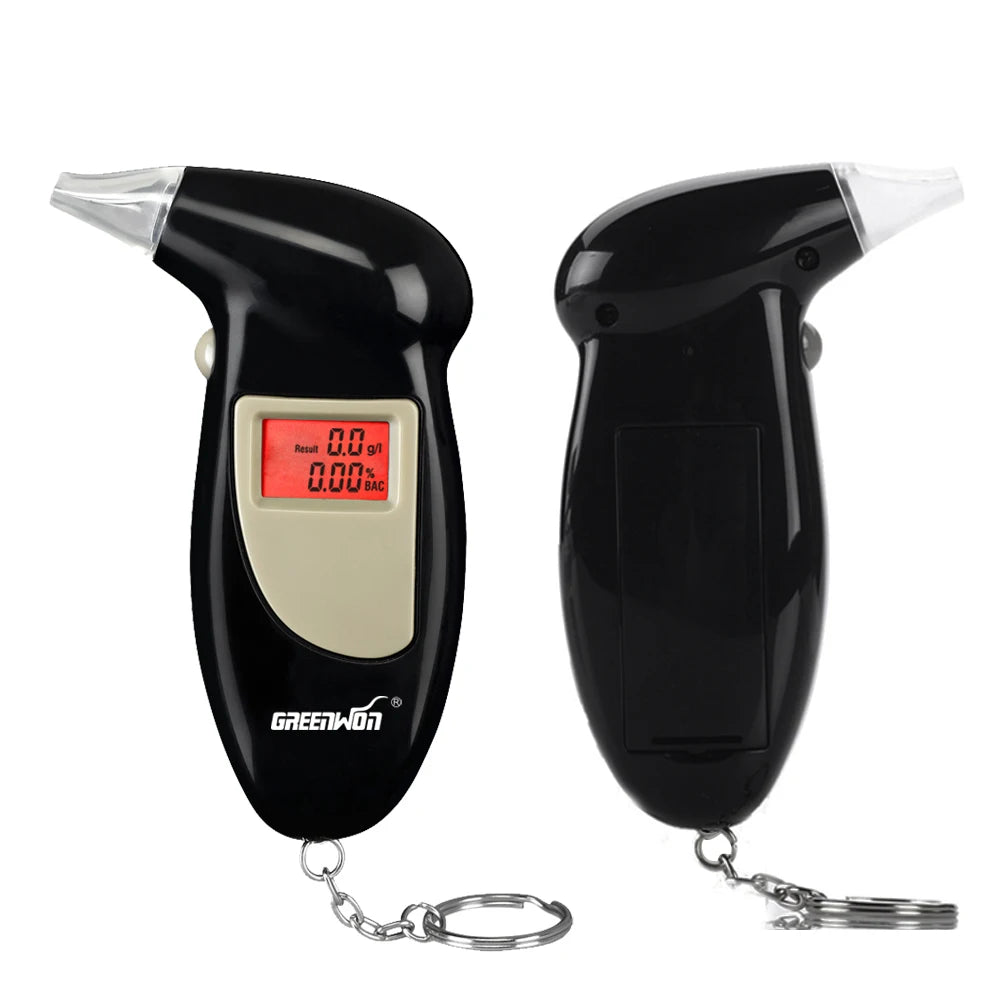 Breathalyzer Clean Up Inventory Keychain Digital Alcohol Tester Detector Audible Alert Portable with LCD Display 68S-GD