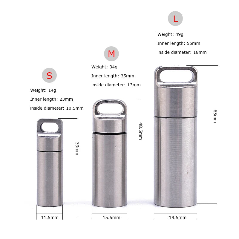 Airtight Watertight Steel Medicine Container.