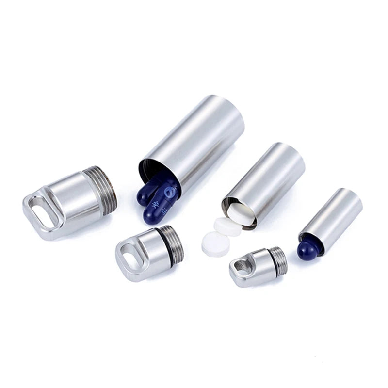 Airtight Watertight Steel Medicine Container.