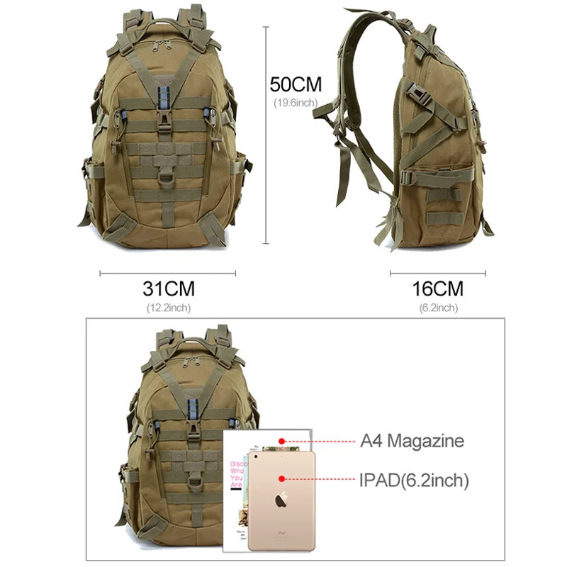 Heavy-Duty Military Tactical Rucksack / Backpack.  Large Volume.  Military Spec.