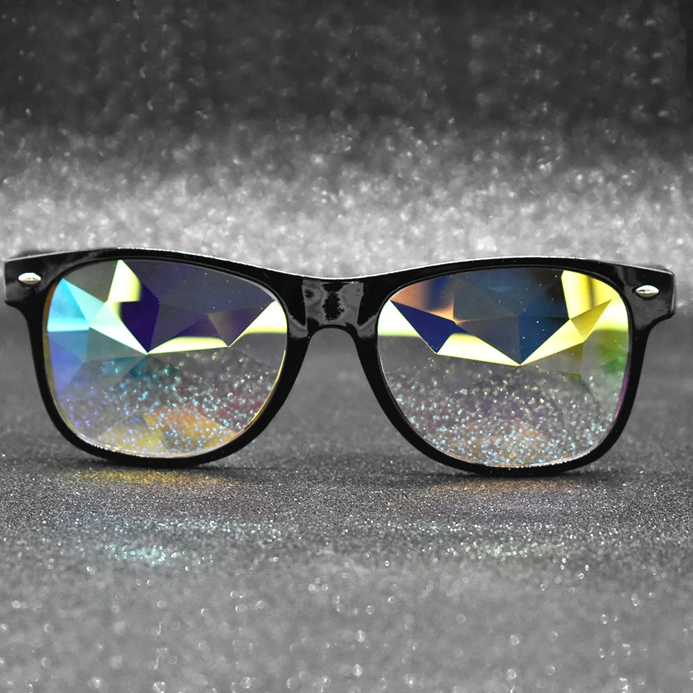 Unisex Psychedelic Polycarbonate Prism Mirror Discofrog Sunglasses.