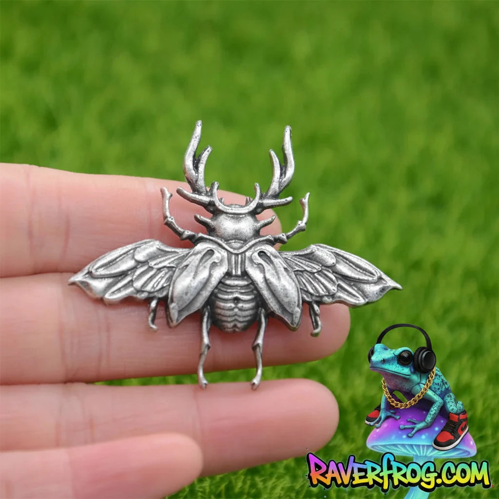 Premium Quality -Solid Metal Art  - Antique Silver or Bronze Plated Gothic Pins. Scarab Beetle - 10 Different Design Choices!