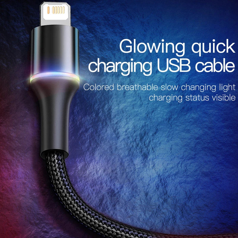 Baseus Lighting to USB Cable For Rapid Charging / Data safely.  Designed to rapid charge without harming device.