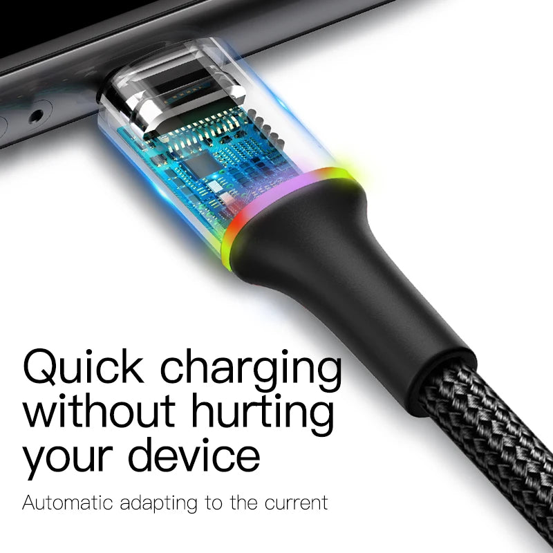 Baseus Lighting to USB Cable For Rapid Charging / Data safely.  Designed to rapid charge without harming device.