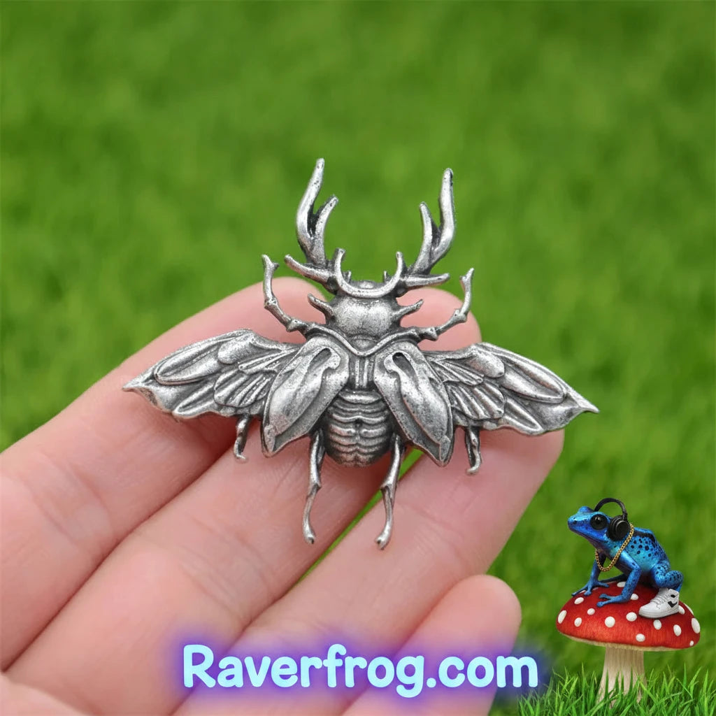 Premium Quality -Solid Metal Art  - Antique Silver or Bronze Plated Gothic Pins. Scarab Beetle - 10 Different Design Choices!