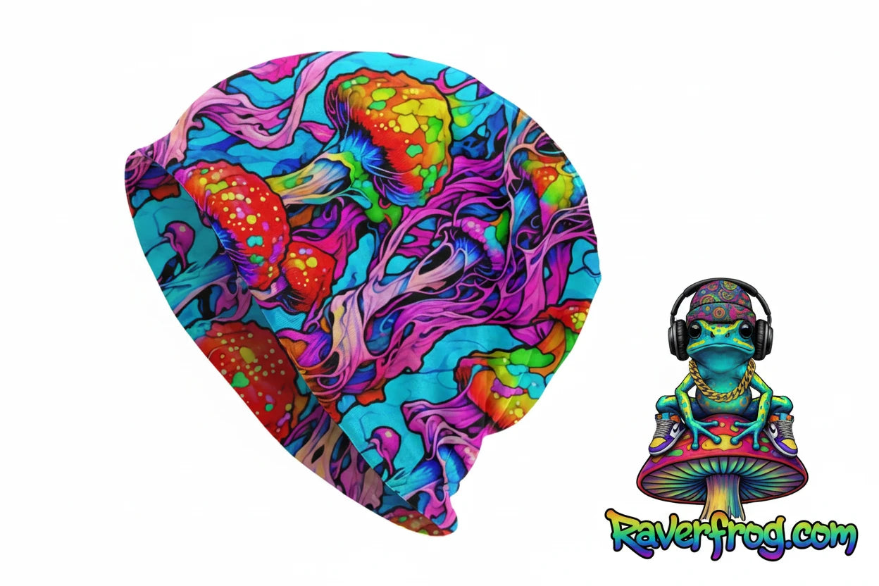 Psychedelic Magic Mushroom Beanies / Skully Caps.