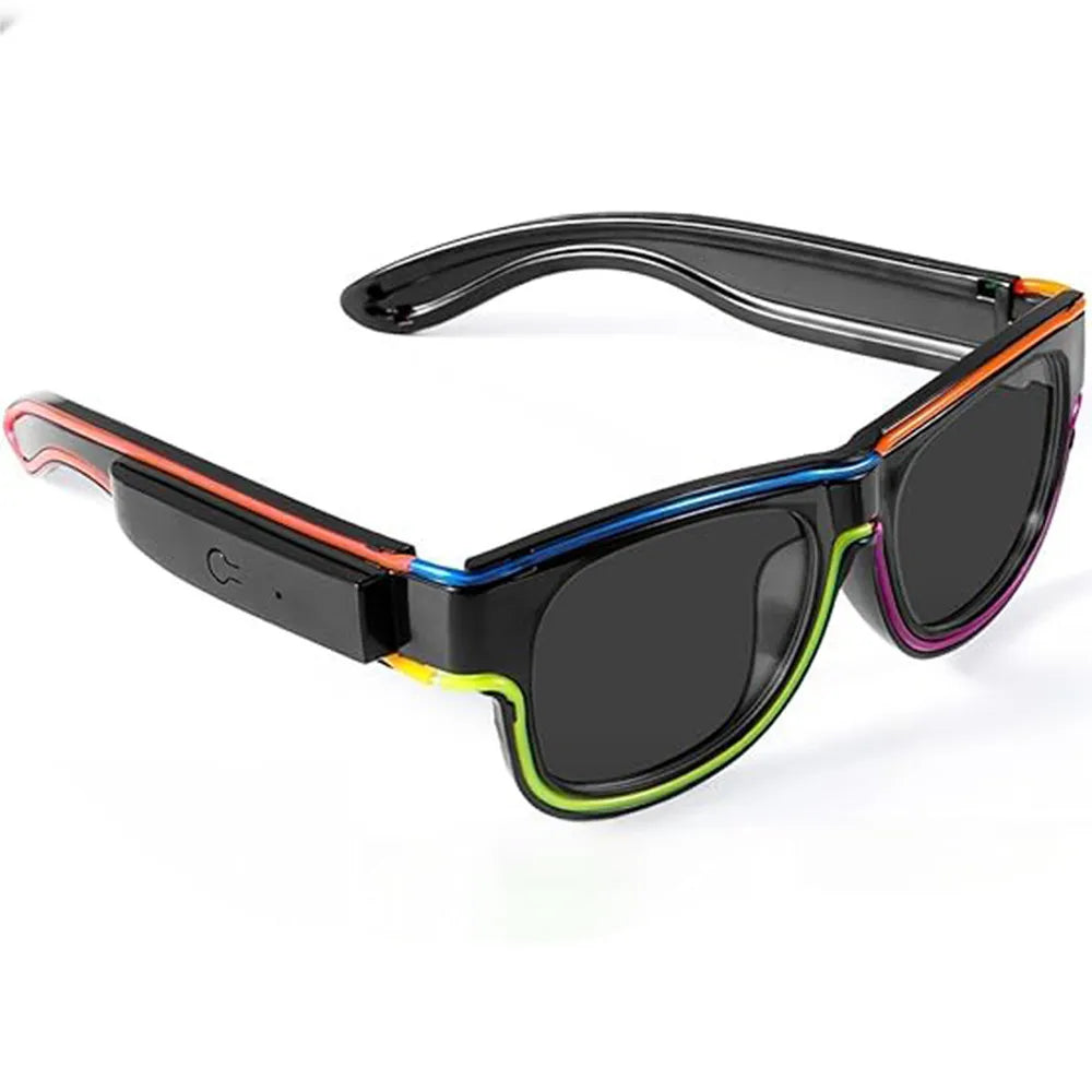 Raverfrog Wireless LED luminous rechargeable sunglasses.  No cords!