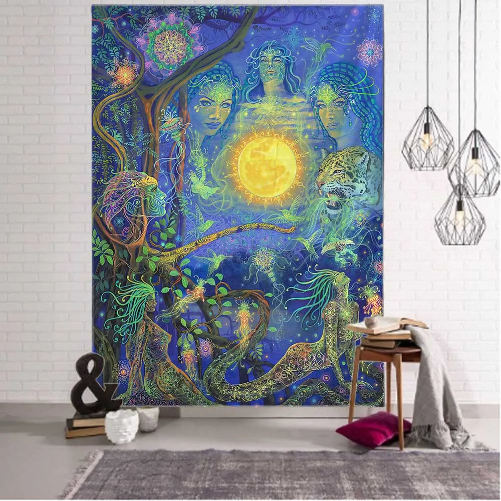 Animalistic DMT Dreams Tapestry Collection.    Variety of design choices.  Great Quality.