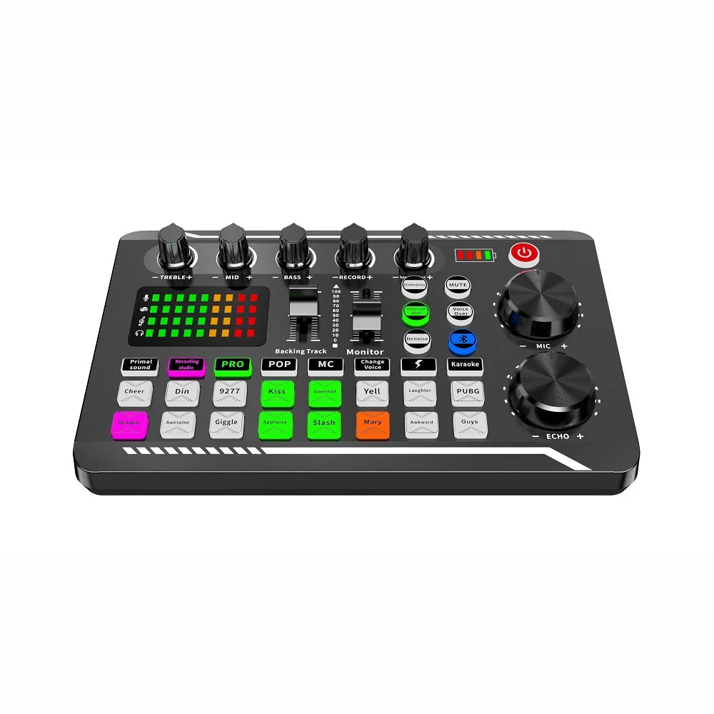 DJ Equipment Microphone + Sound Card Console.