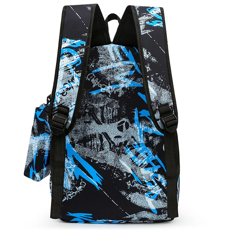 Graffiti Backpack - large-capacity