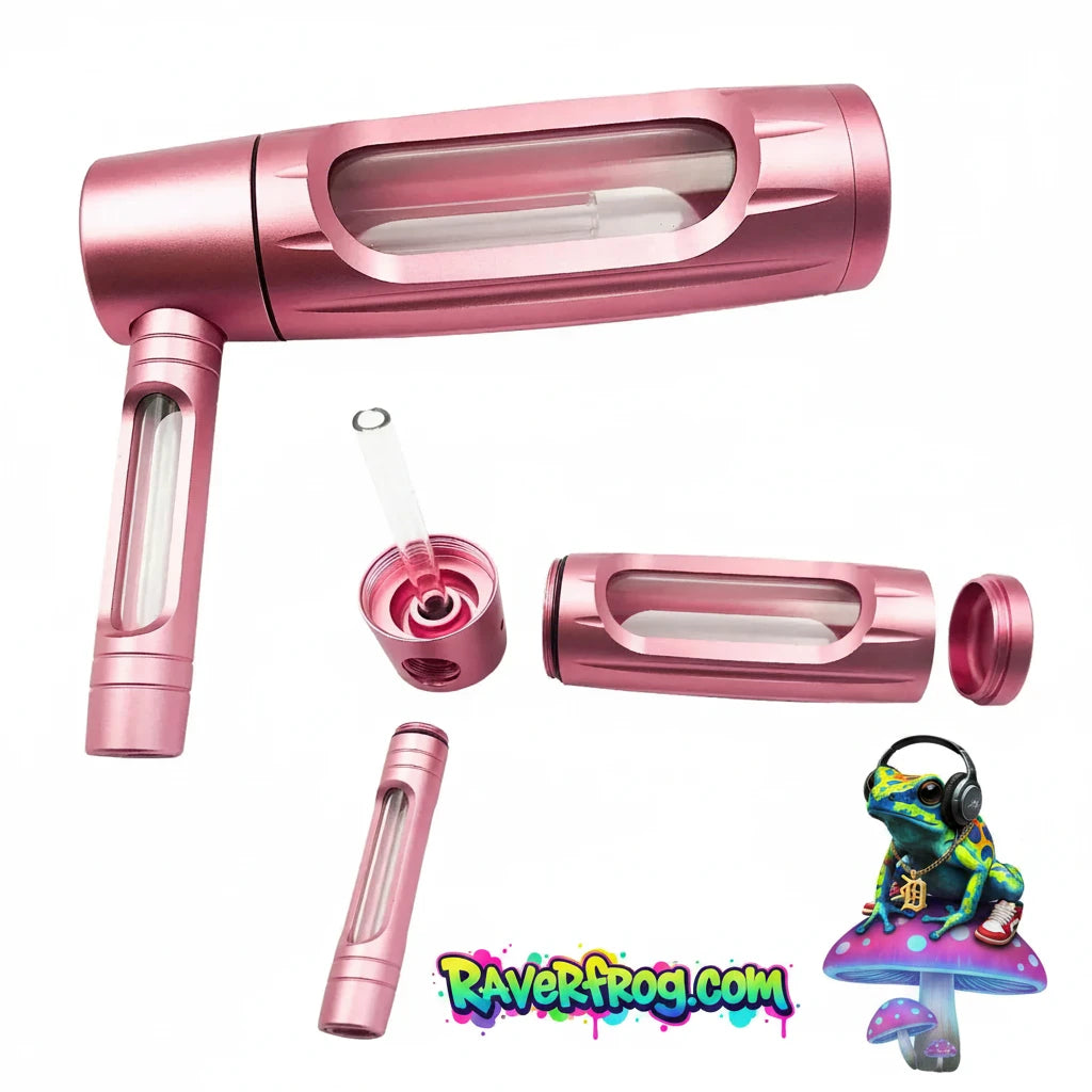 Ultra-Premium Portable Sealed Metal Water Pipe with 155mm Glass Bowls.  All Glass and Metal.  💨 Anything!