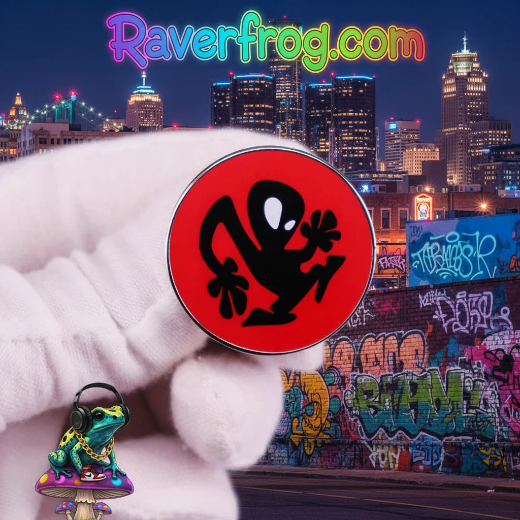 Richie Hawtin Plastikman **Official 2026 Mechandise** Enamel Festival Pin.  Techno O.G.