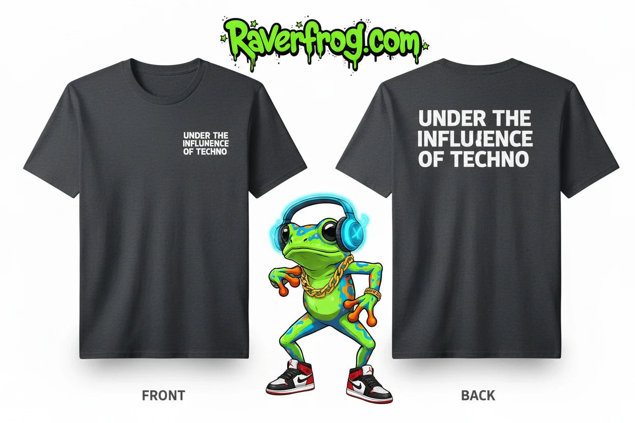 ‘Under The Influence of Techno’  T-Shirt.    🐸 Born in Detroit 🐸