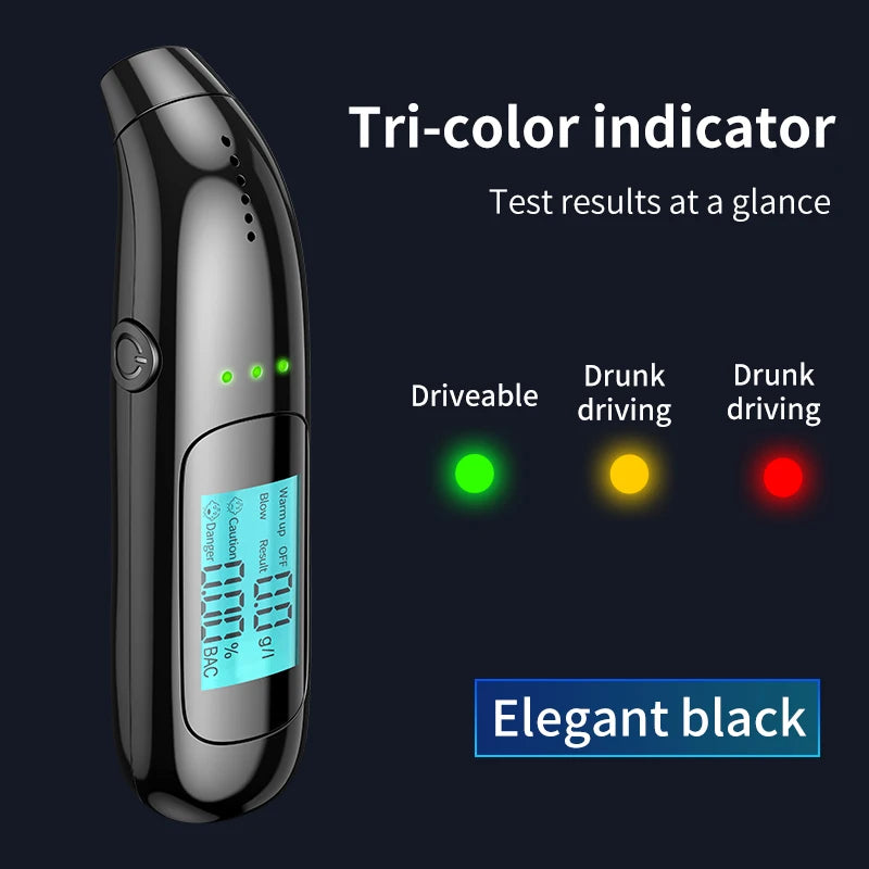 Rechargeable Professional Alcohol Detector with LCD Display