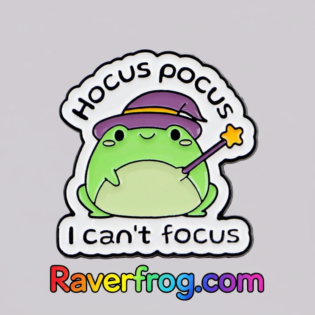 Raverfrog A.D.D. Magician Enamel Festival Pin