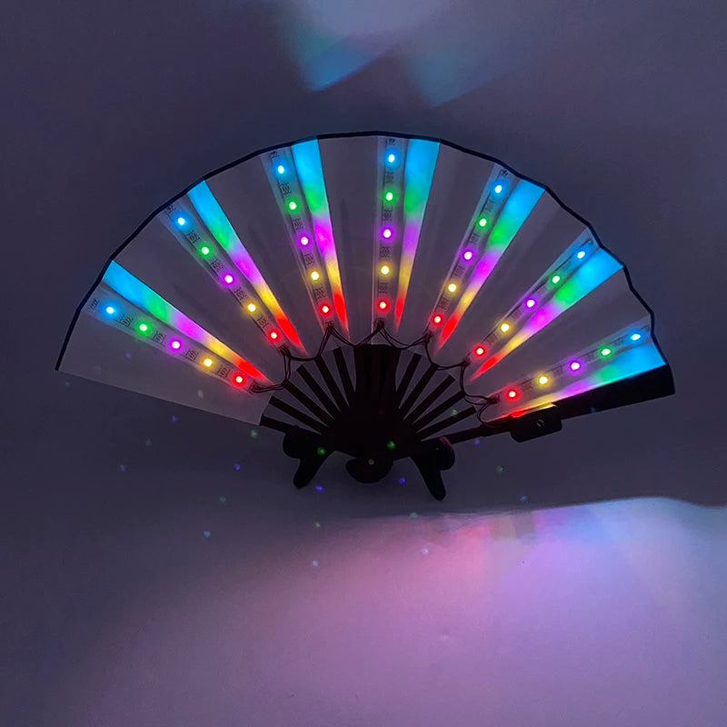 Rechargeable LED Rave Fan.  Color Modes.  Long Battery Life.