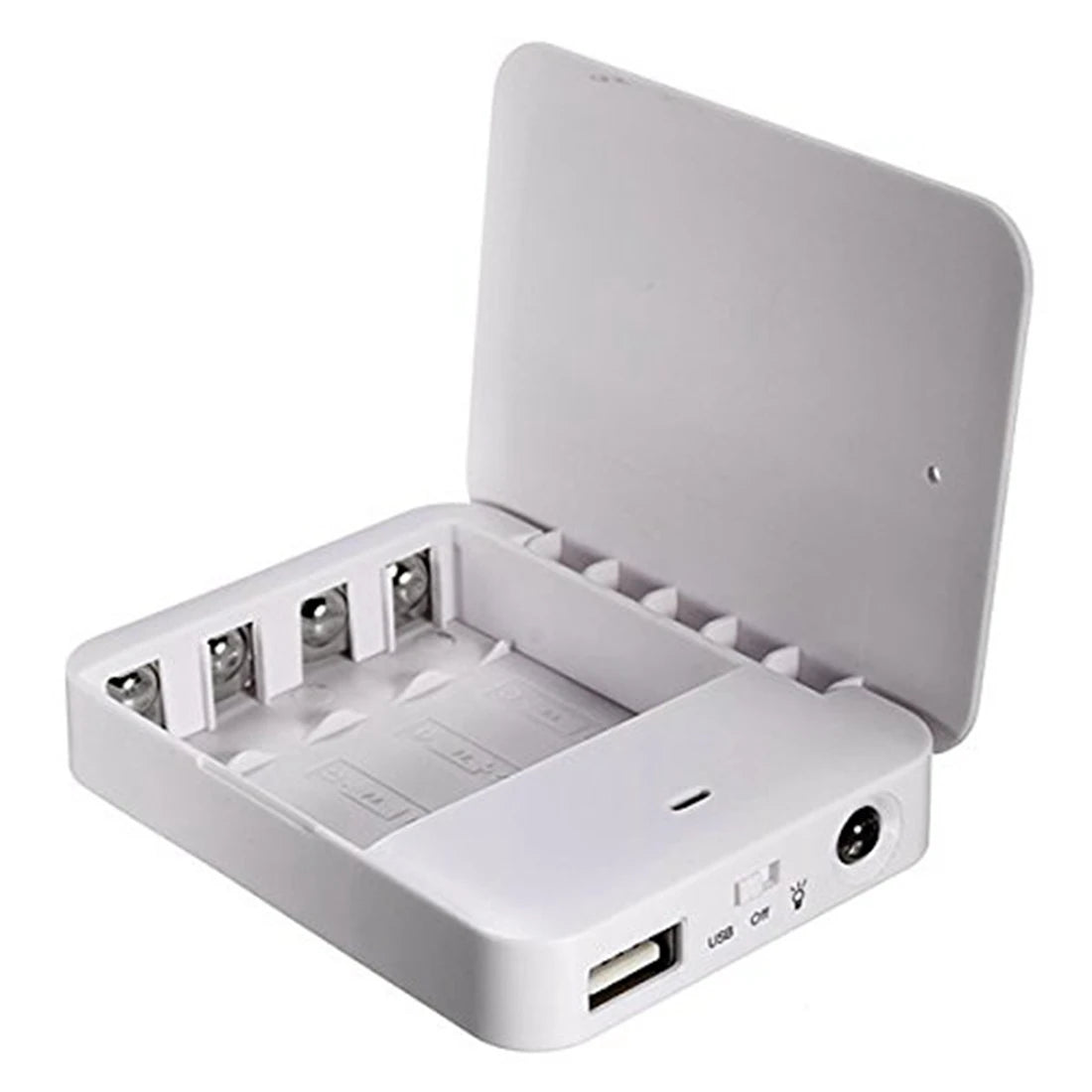 Portable USB Power Bank Charger. External Batteries. 4x AA Batteries.  Charge without a power source.