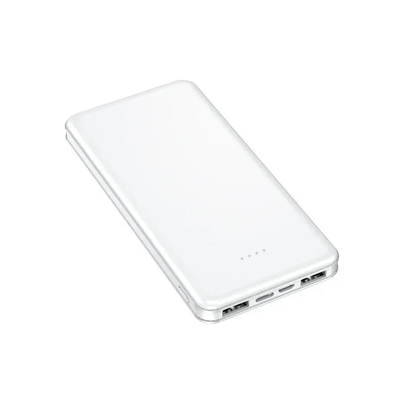 Very Thin. New Portable Power Bank 20000mAh Ultra Large Capacity 10W Super Fast.  USB-C, Micro USB.  2 USB outputs.