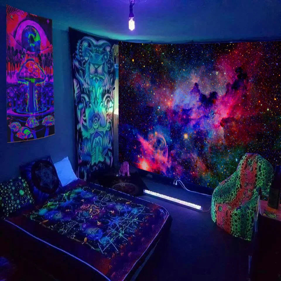 Mysterious Galactic Space Varieties.  Psychedelic Fluorescent Tapestry.  Many Choices.