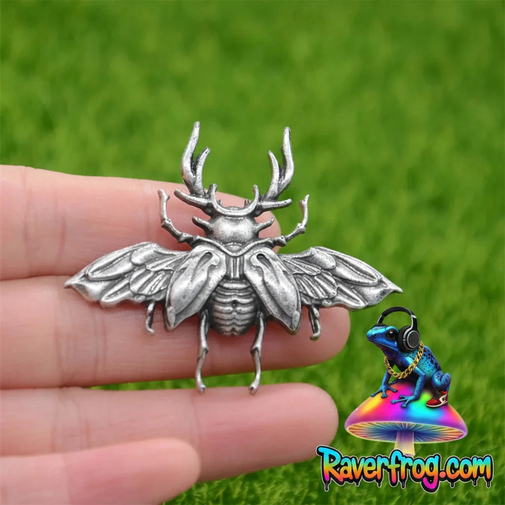 Premium Quality -Solid Metal Art  - Antique Silver or Bronze Plated Gothic Pins. Scarab Beetle - 10 Different Design Choices!