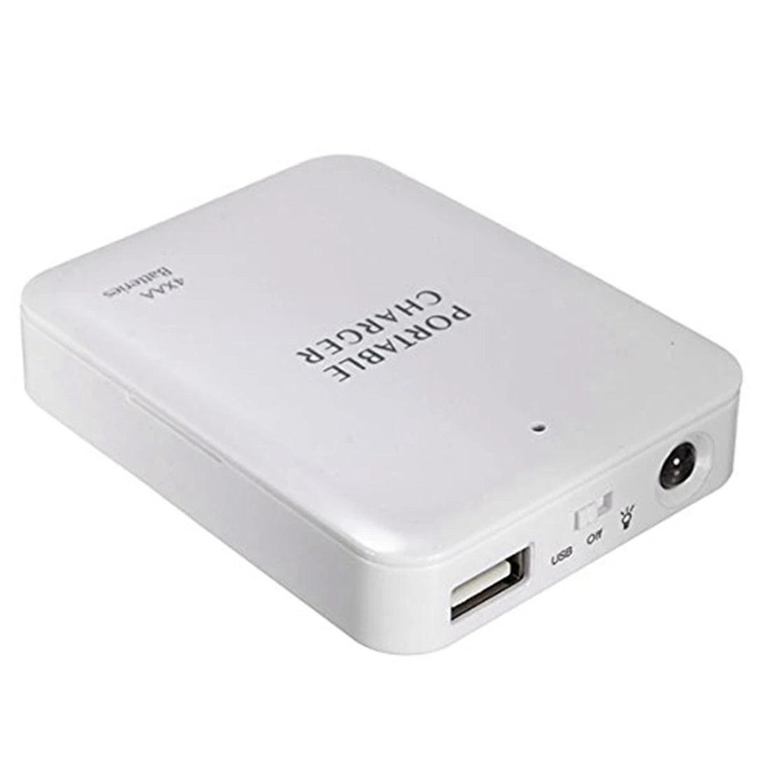 Portable USB Power Bank Charger. External Batteries. 4x AA Batteries.  Charge without a power source.