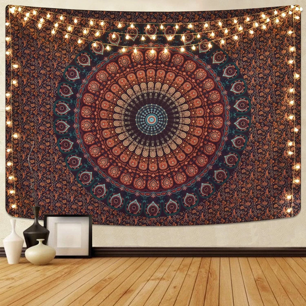 VIKAMA Psychedelic American Mandala Tapestry