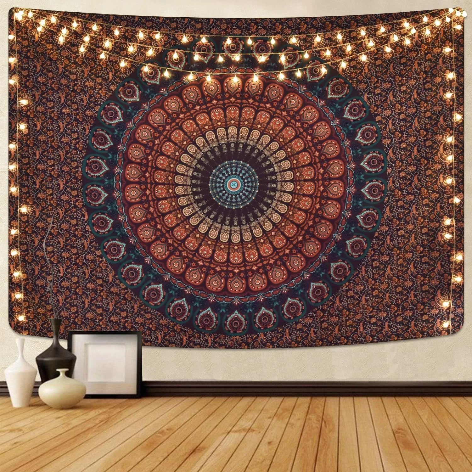 VIKAMA Psychedelic American Mandala Tapestry