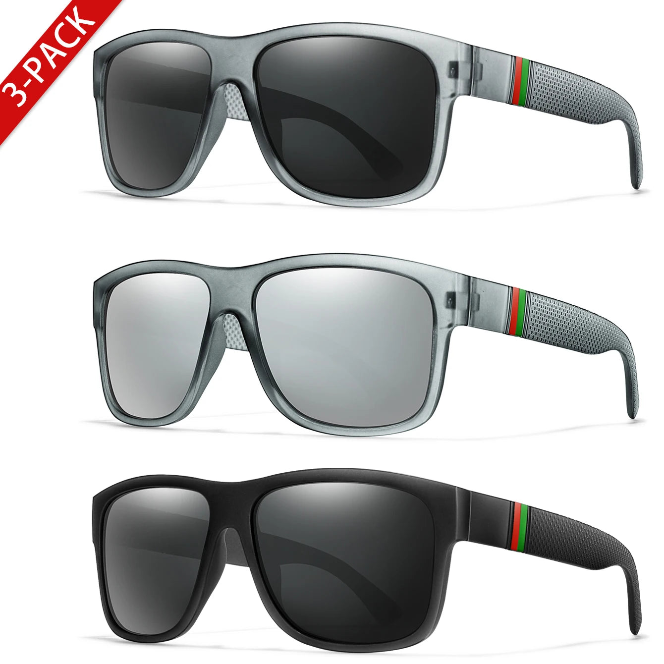 Men Square Polarized Sunglasses UV400