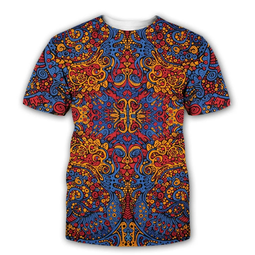 Mysterious Symbols Trippy 3D Print T-Shirts