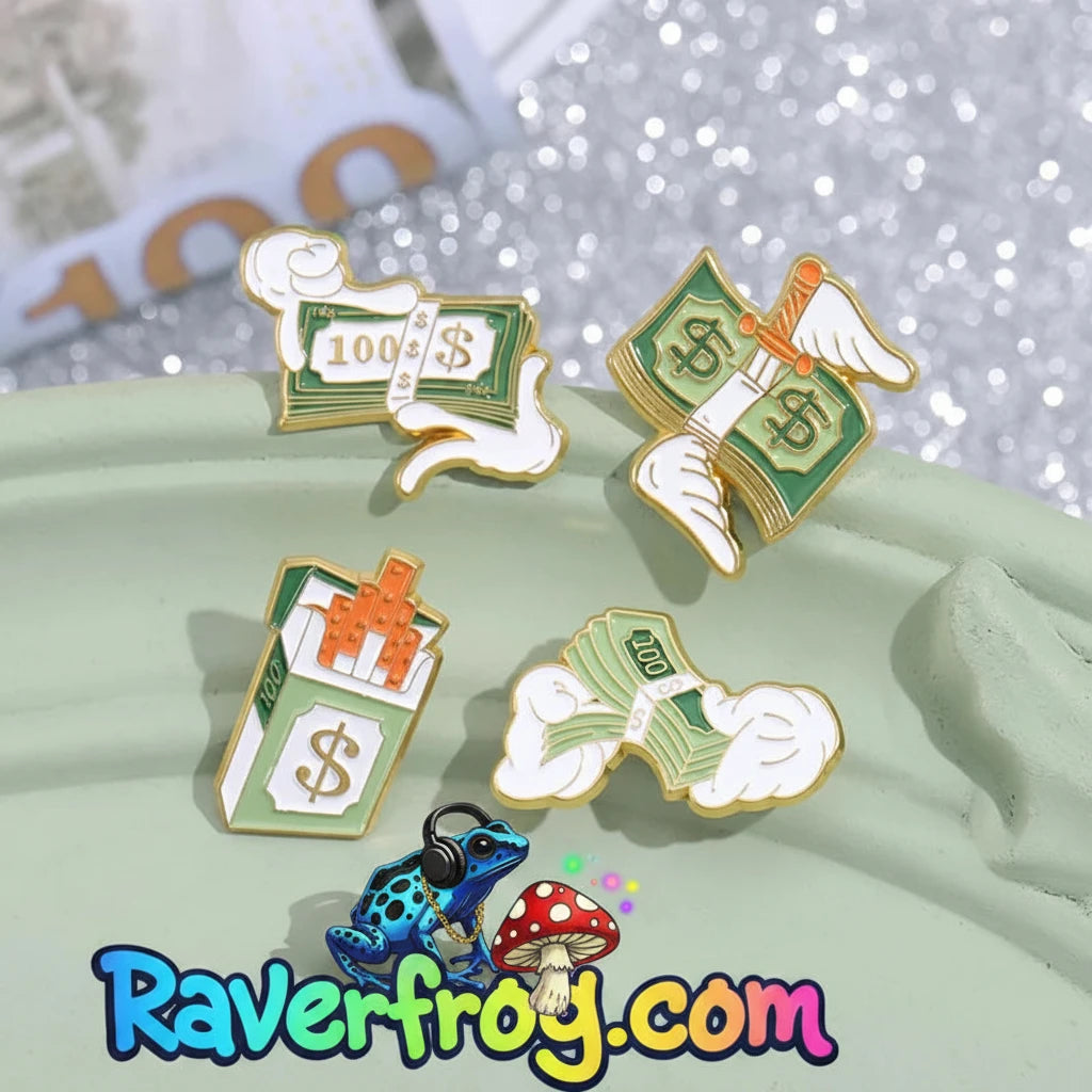 Ca$h Money Enamel Festival Pin Collection.  20 Unique Designs to choose from.