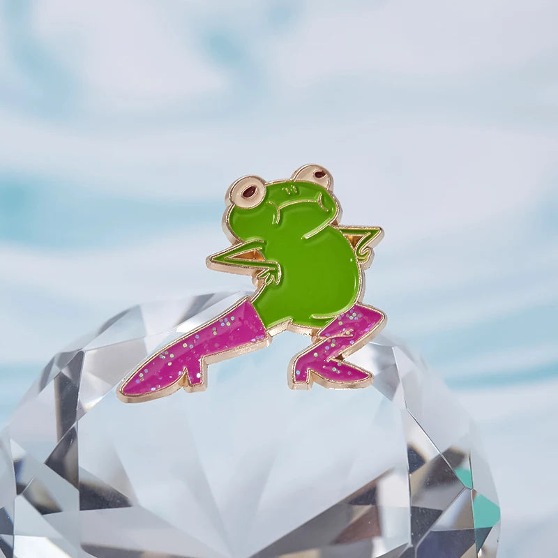 RF Lady Frog - All that Sass - Enamel Metal Festival Drip Pin