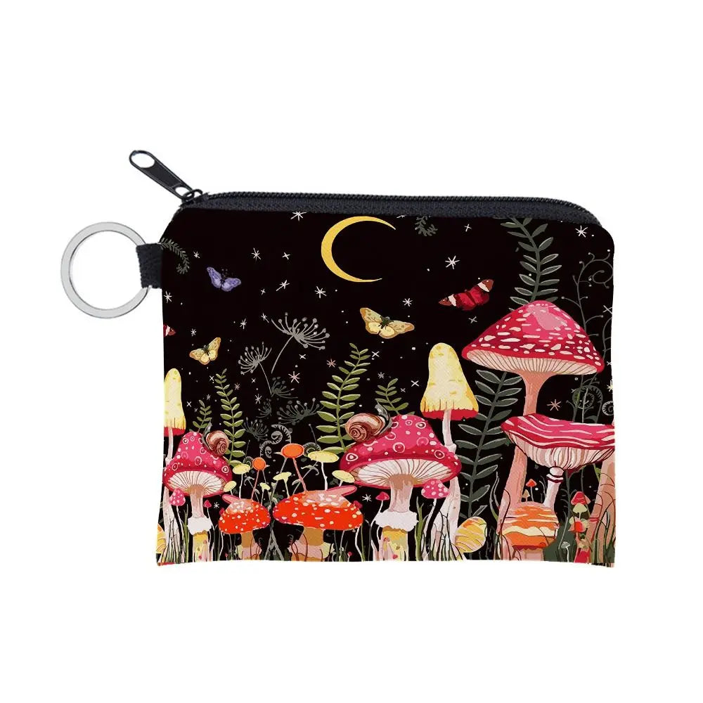 Cute Mushroom Print Cosmetic / Party Favor Storage Bag