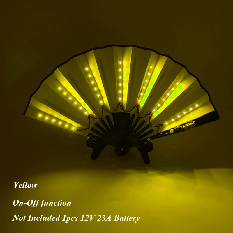 Rechargeable LED Rave Fan.  Color Modes.  Long Battery Life.