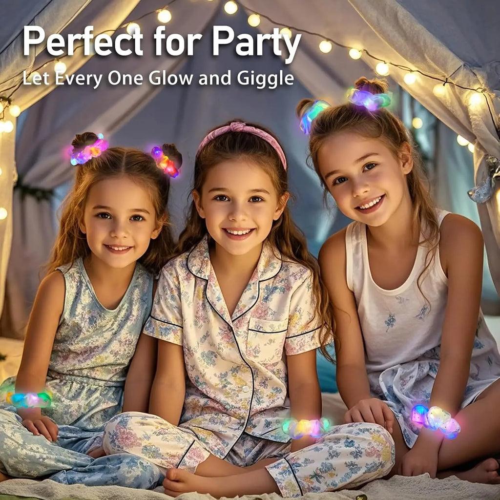 12-48Pcs Light Up Scrunchies LED Glow Hair Accessories.  Deal $2 a piece!  Long battery life.  Priced for re-sale!