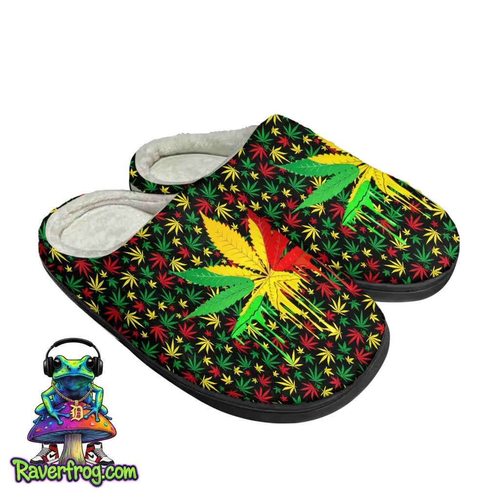 Rasta Marijuana Egyptian Cotton King Pharaoh Slippers.