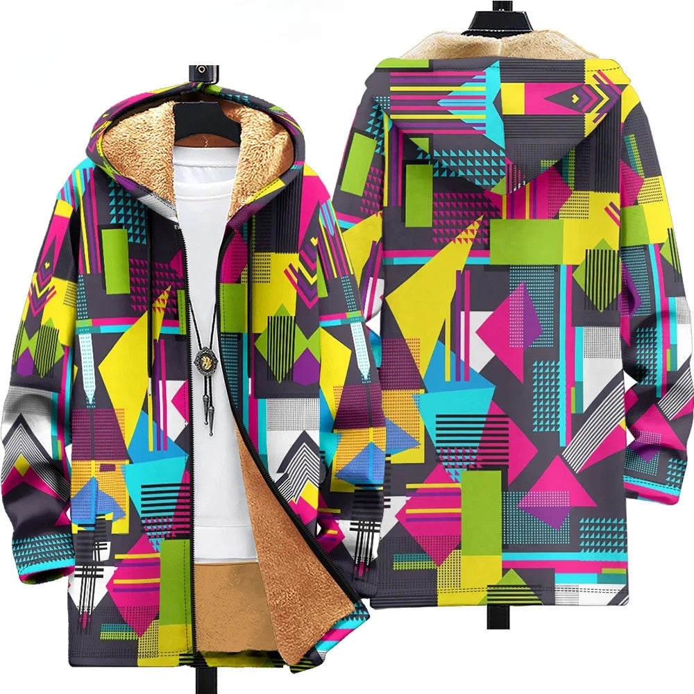 🐸 High Quality Festival Style Graphic Cardigans / Jacket.  Unique Street Style + Great Quality Fleece Lined Warmth.