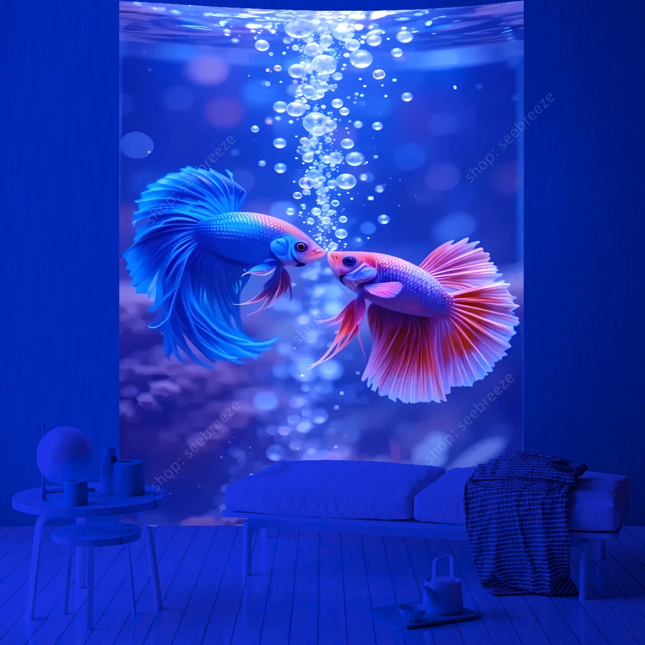 HD UV Psychedelic Animal Tapestry Collection