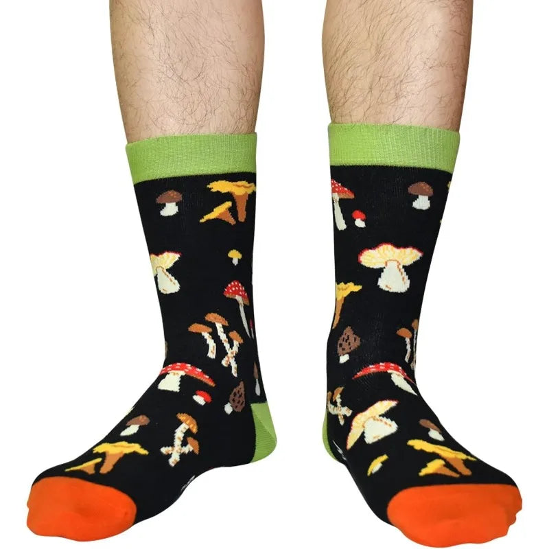 Funny Mushroom Tall Socks.  Durable, comfortable and makes a statement!