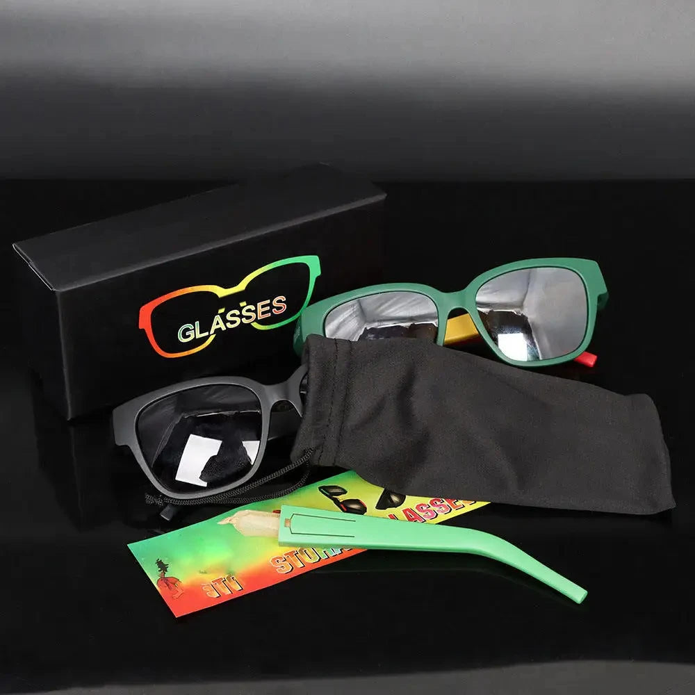 Sunglasses stash spot - stash, store and transport your joint anywhere in style! 5 color choices!