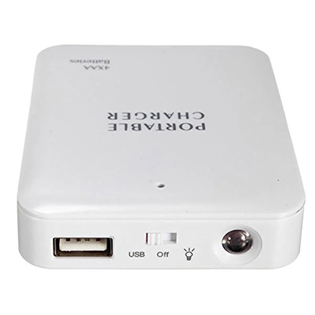 Portable USB Power Bank Charger. External Batteries. 4x AA Batteries.  Charge without a power source.