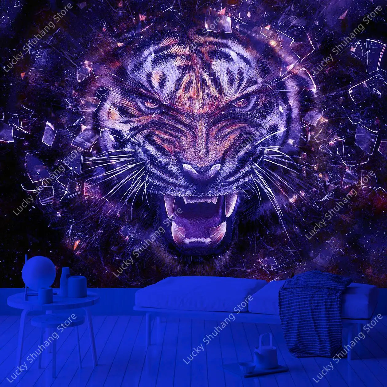 HD UV Psychedelic Animal Tapestry Collection