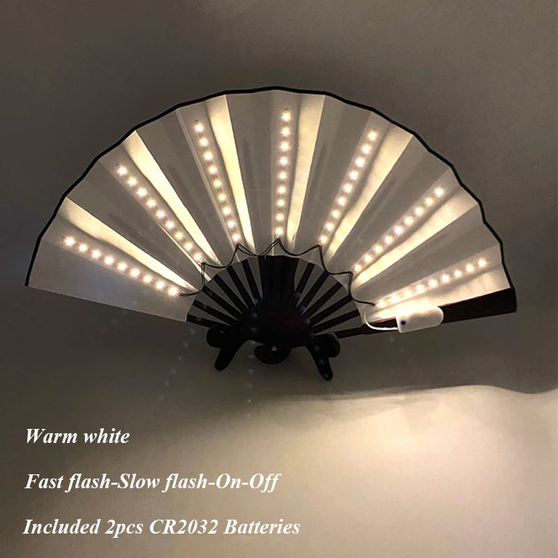 Rechargeable LED Rave Fan.  Color Modes.  Long Battery Life.