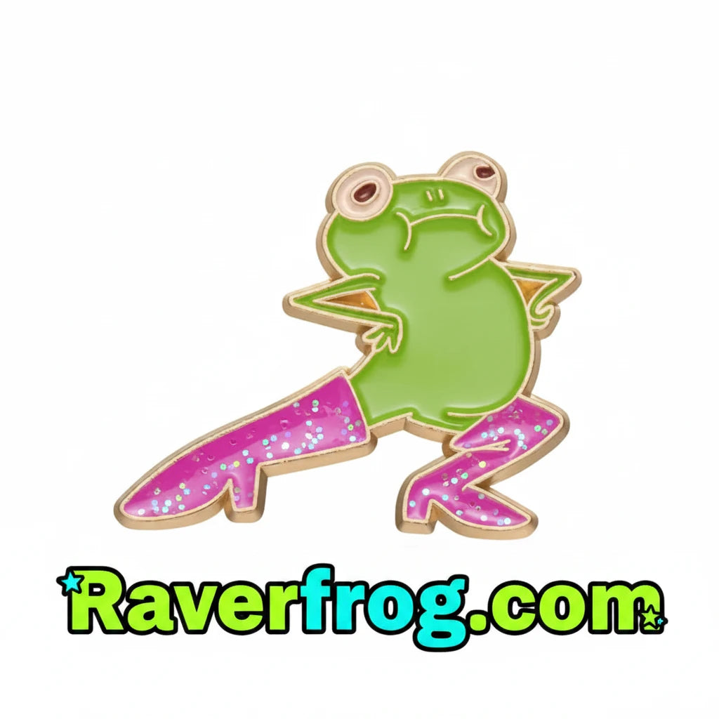 RF Lady Frog - All that Sass - Enamel Metal Festival Drip Pin