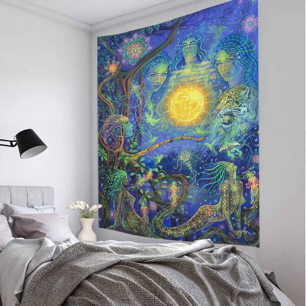 Animalistic DMT Dreams Tapestry Collection.    Variety of design choices.  Great Quality.