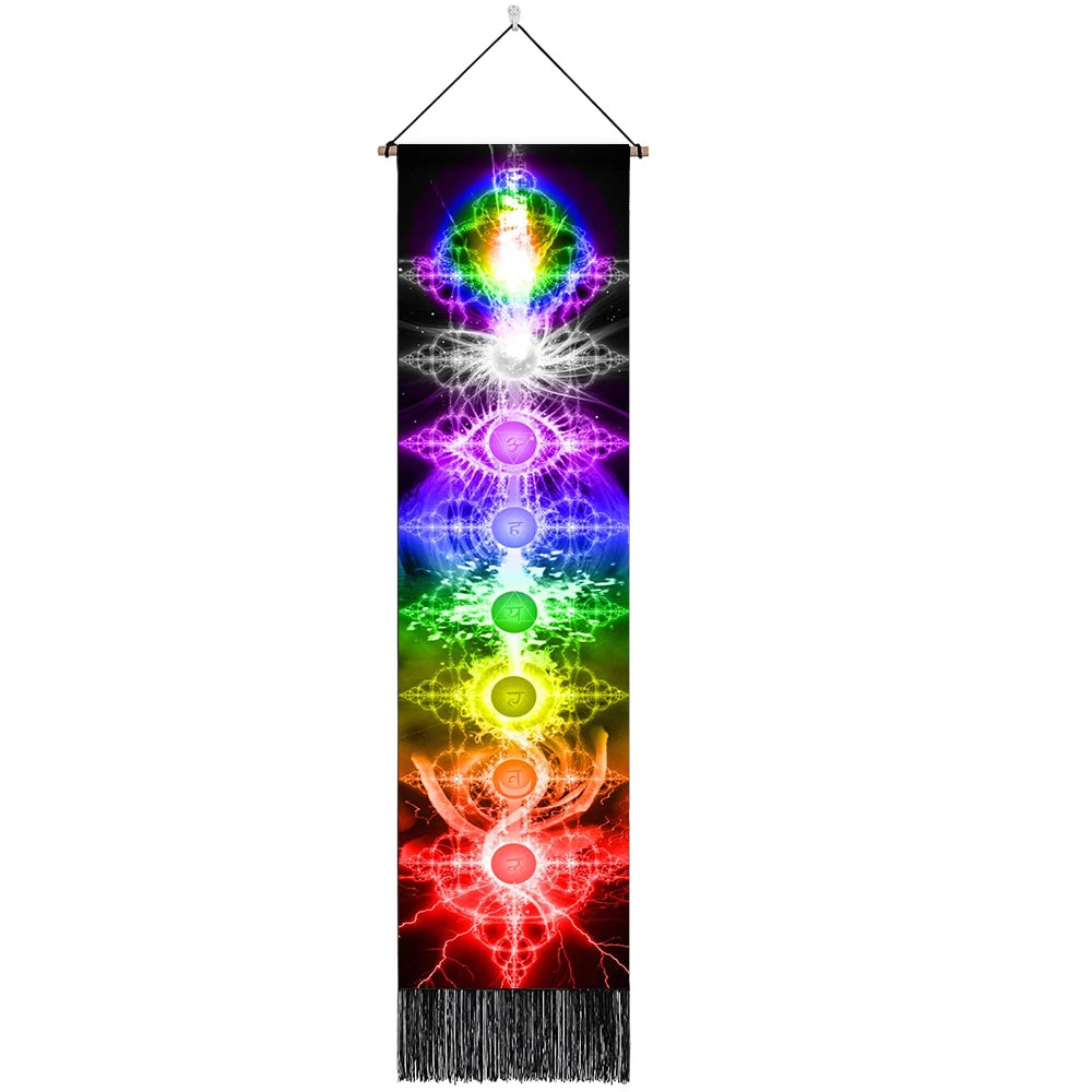 Seven Chakra Skinny Wall Tapestry Collection